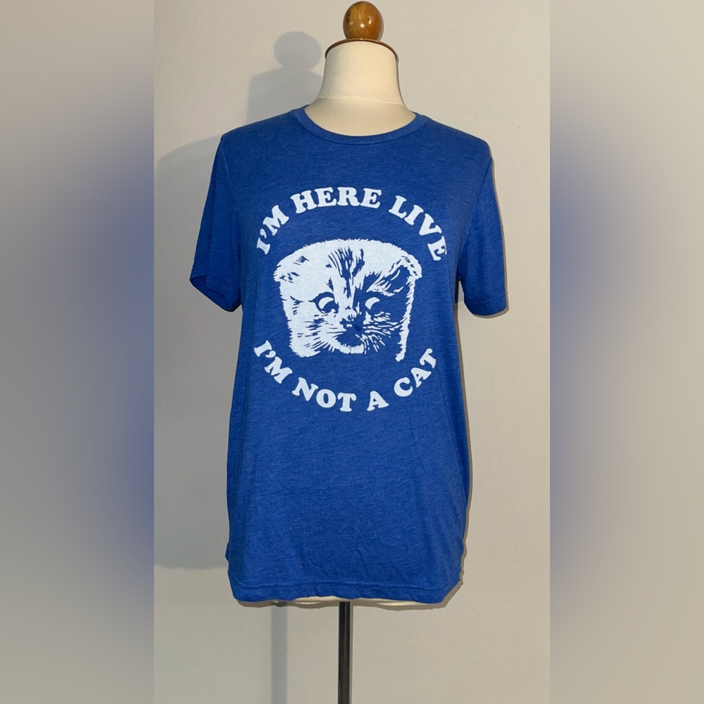 KY For KY Zoom Cat T Shirt Funny Graphic Size Medium